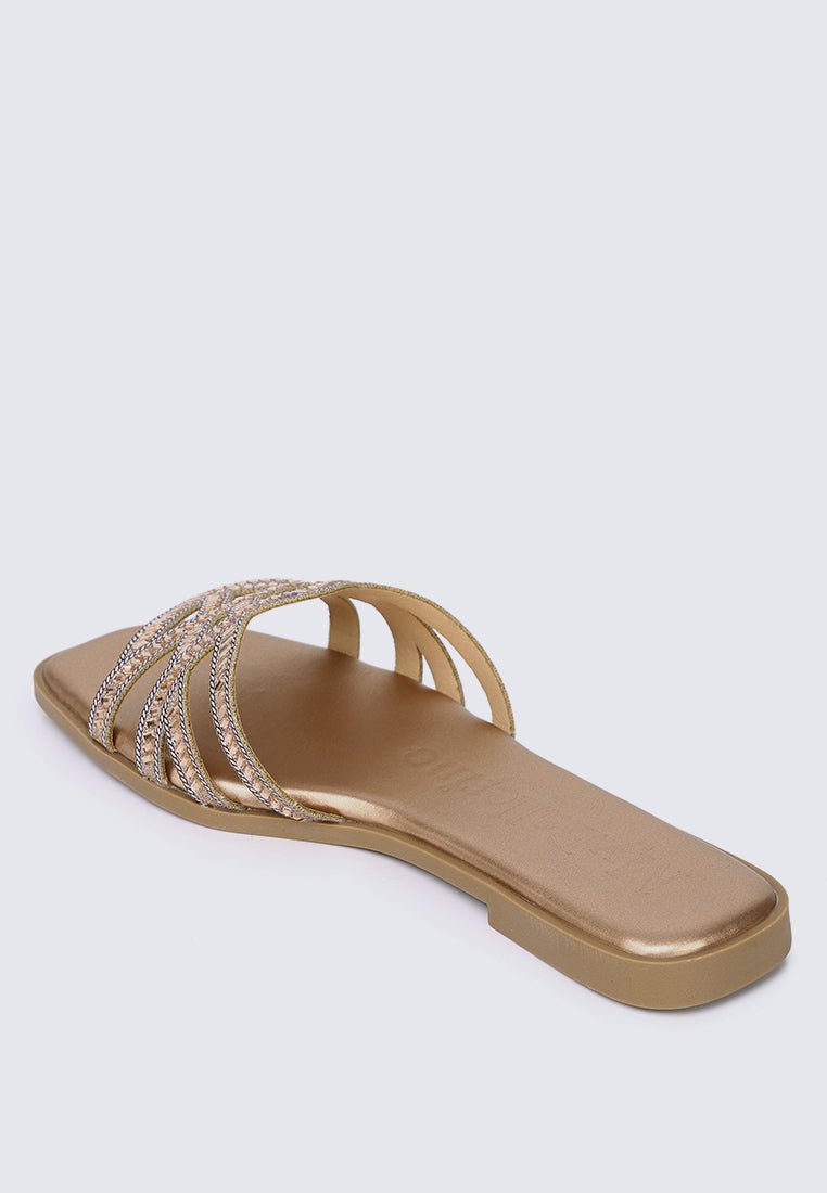 Rora Comfy Sandals In Rose GoldShoes - myballerine