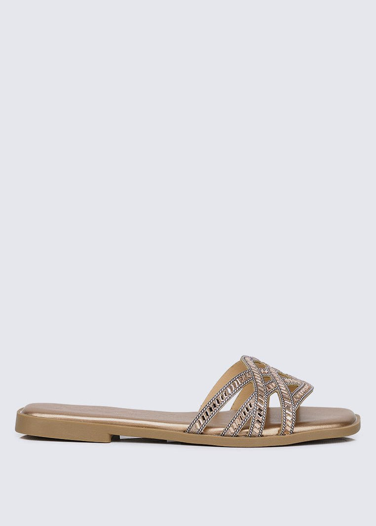 Rora Comfy Sandals In Rose GoldShoes - myballerine