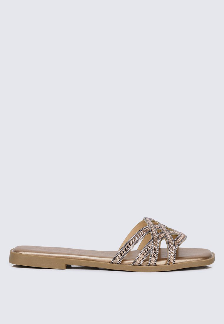 Rora Comfy Sandals In Rose GoldShoes - myballerine