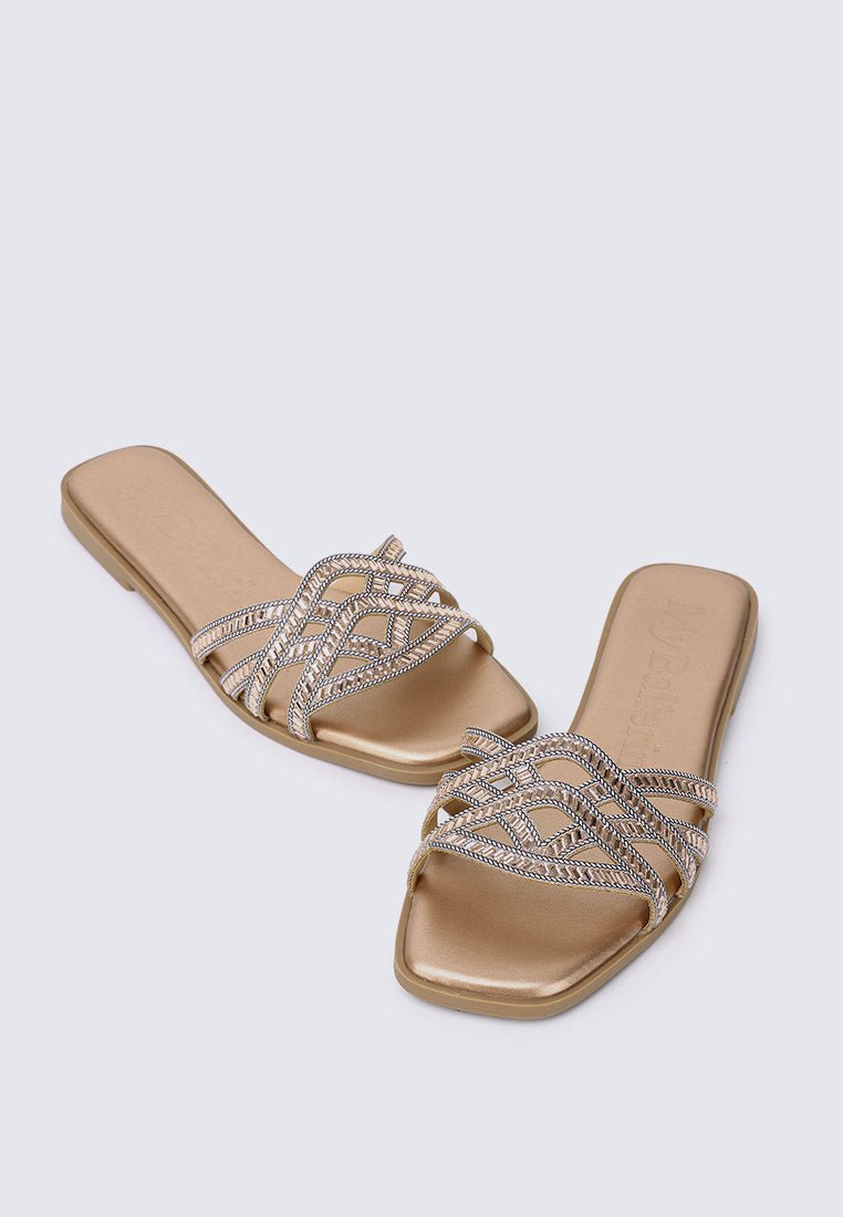 Rora Comfy Sandals In Rose GoldShoes - myballerine