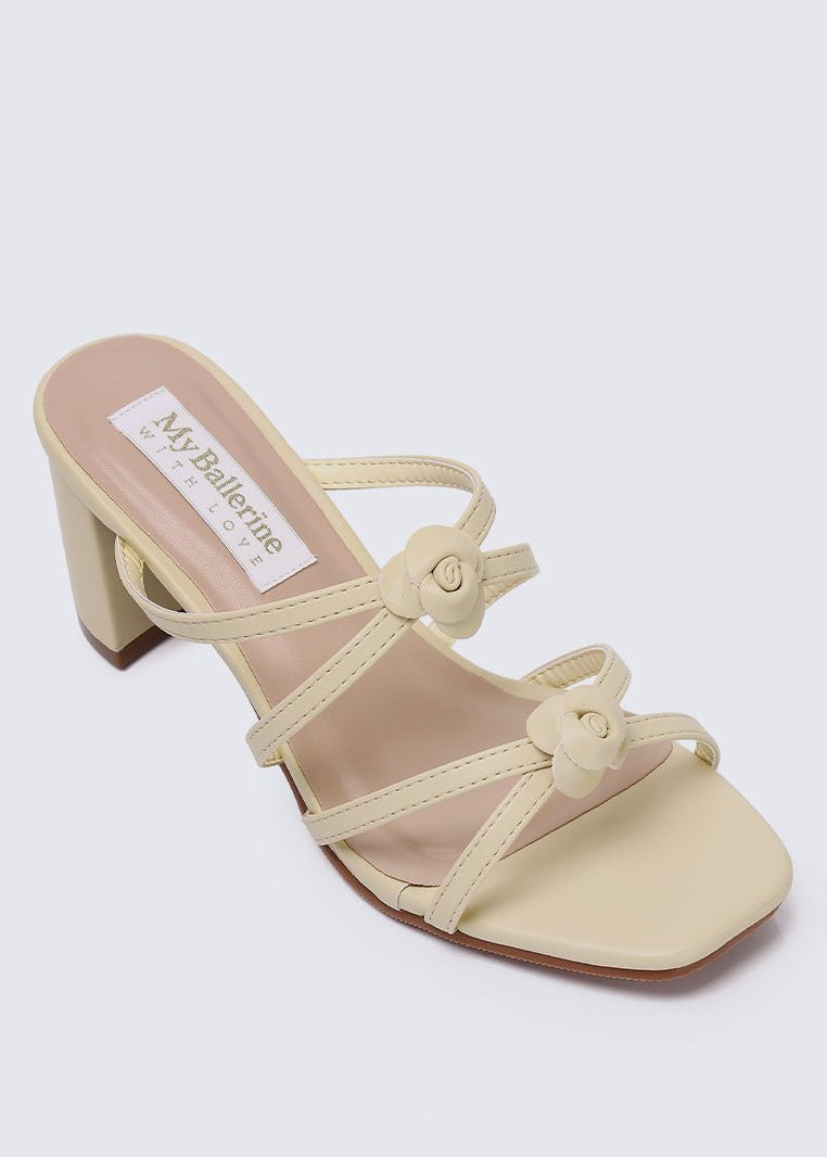 Rosina Comfy Heels in ButtercreamShoes - myballerine