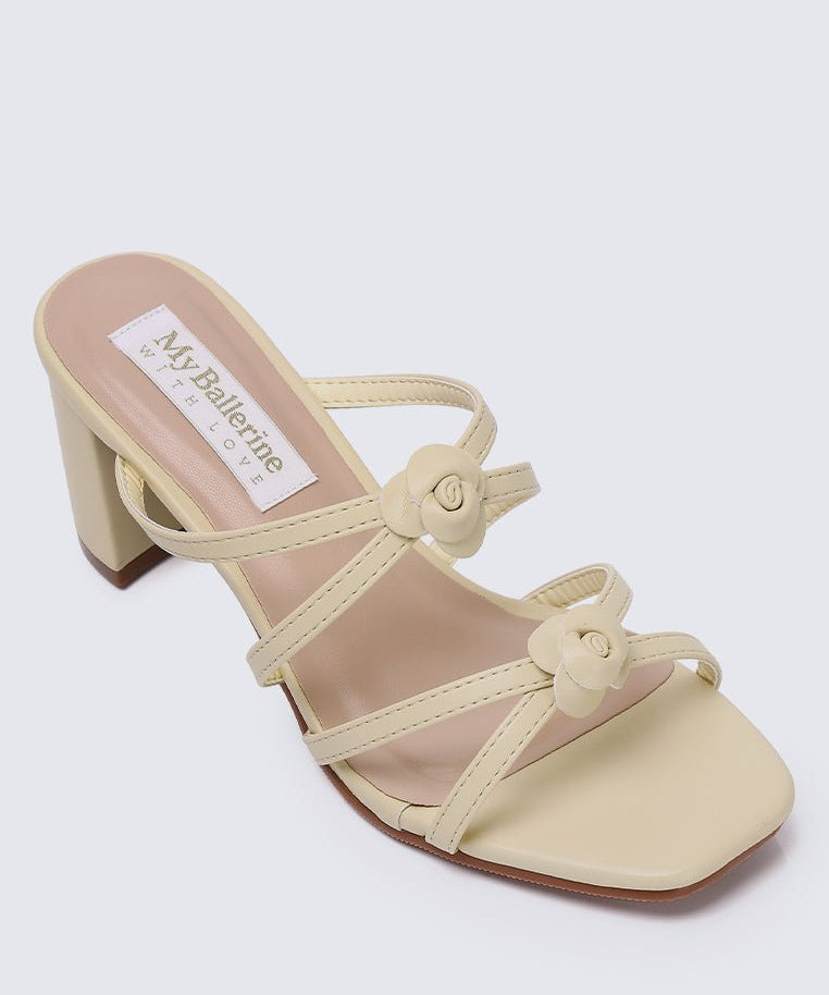 Rosina Comfy Heels in ButtercreamShoes - myballerine