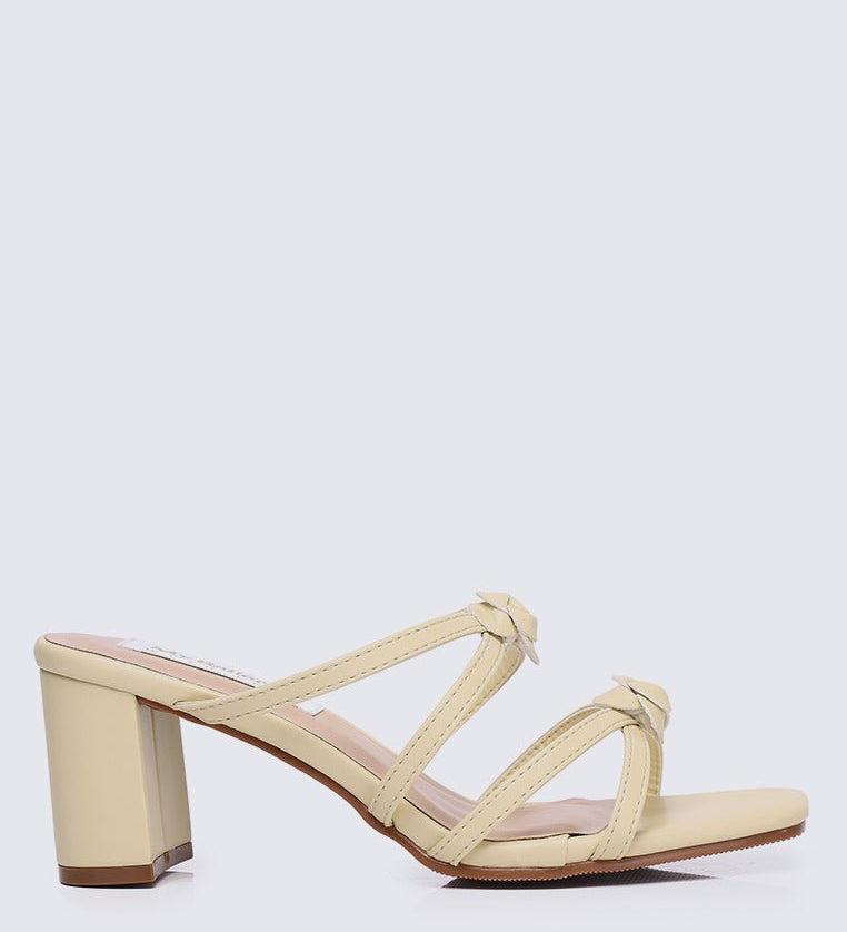 Rosina Comfy Heels in ButtercreamShoes - myballerine