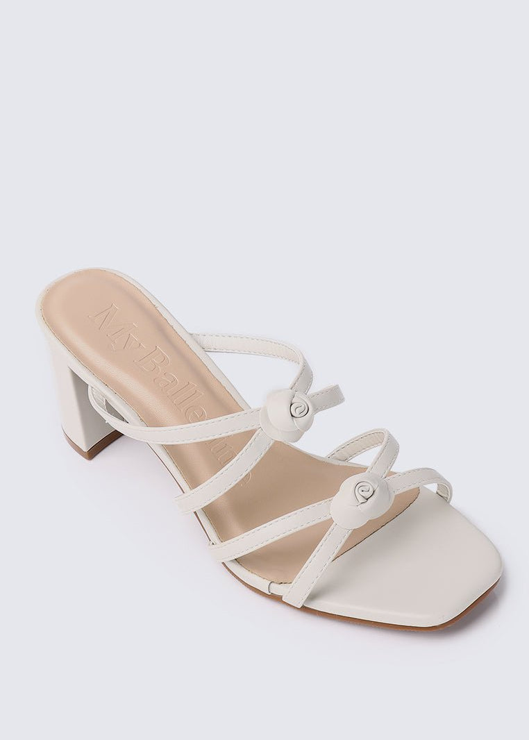Rosina Comfy Heels in Off WhiteShoes - myballerine