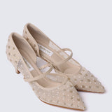 Rosmania Comfy Heels In ChampagneHeels - myballerine