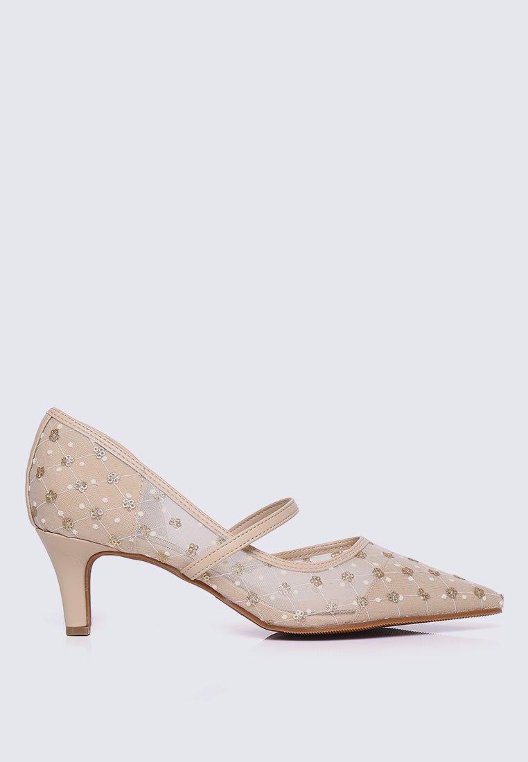 Rosmania Comfy Heels In ChampagneHeels - myballerine