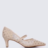 Rosmania Comfy Heels In ChampagneHeels - myballerine