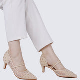 Rosmania Comfy Heels In ChampagneHeels - myballerine
