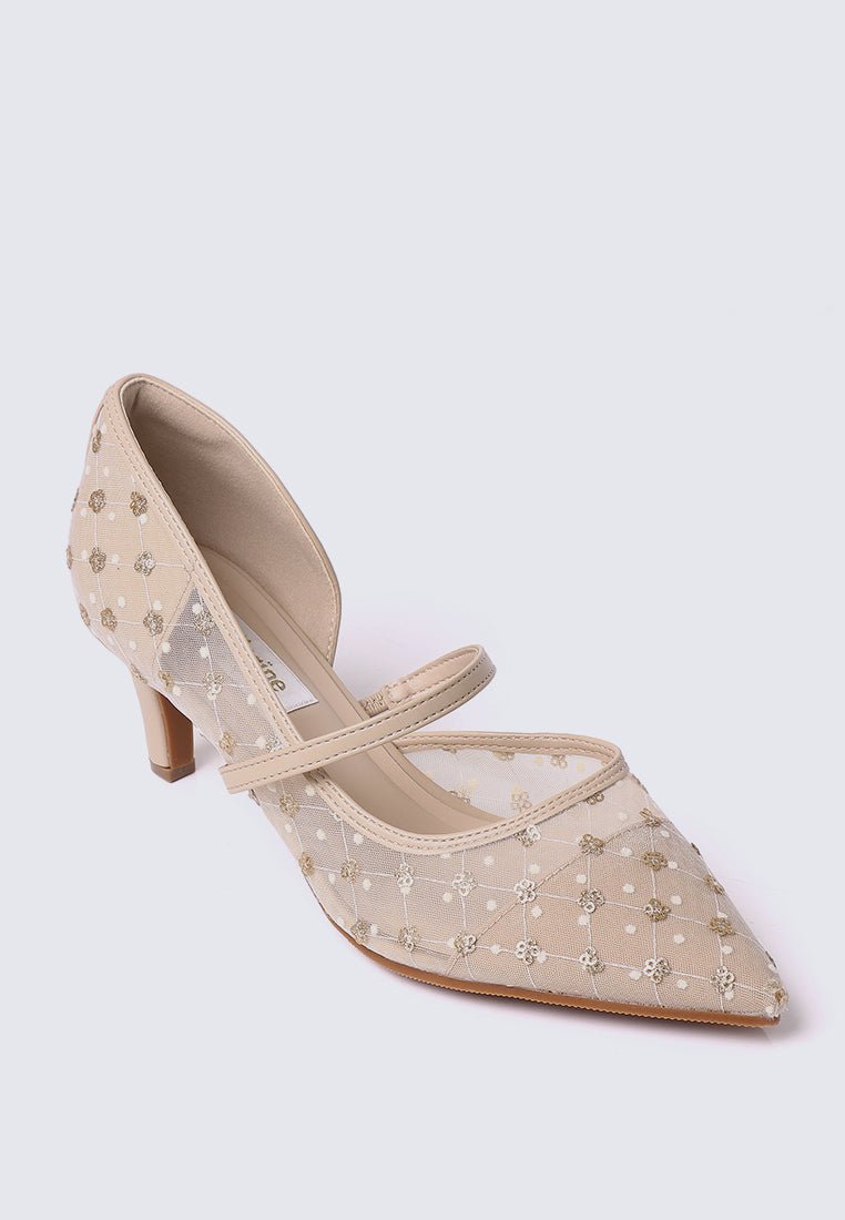 Rosmania Comfy Heels In ChampagneHeels - myballerine