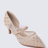 Rosmania Comfy Heels In ChampagneHeels - myballerine
