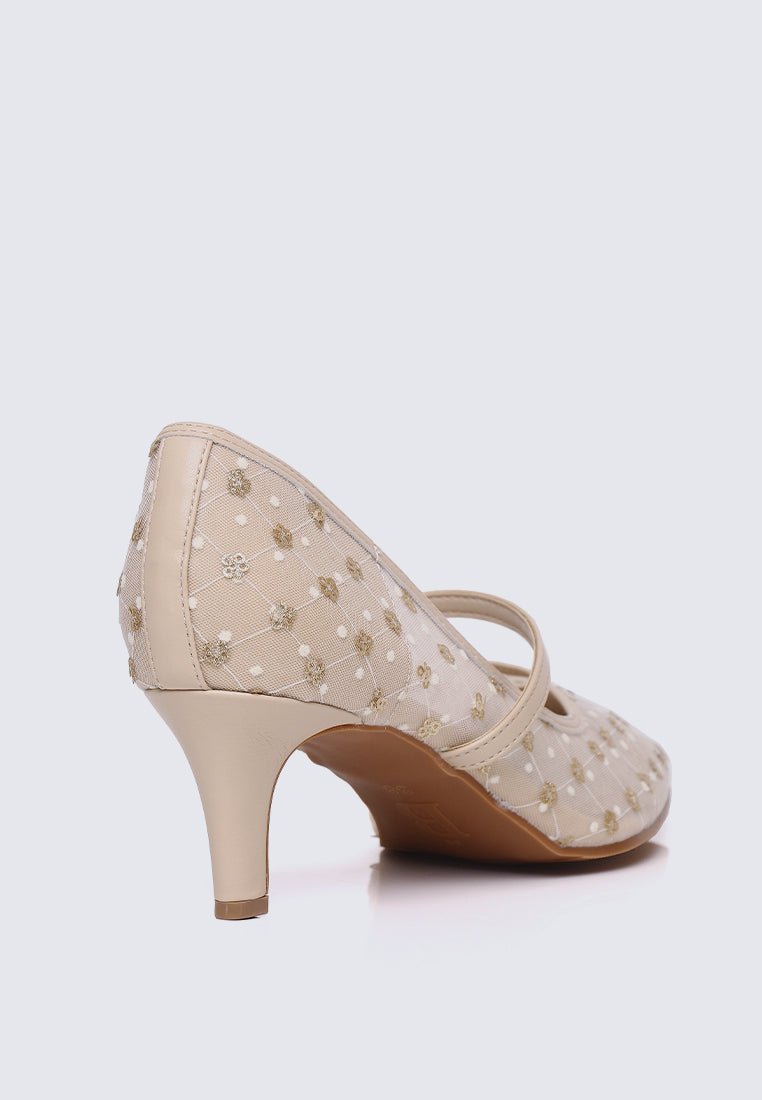 Rosmania Comfy Heels In ChampagneHeels - myballerine