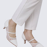 Rosmania Comfy Heels In WhiteHeels - myballerine