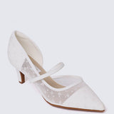 Rosmania Comfy Heels In WhiteHeels - myballerine