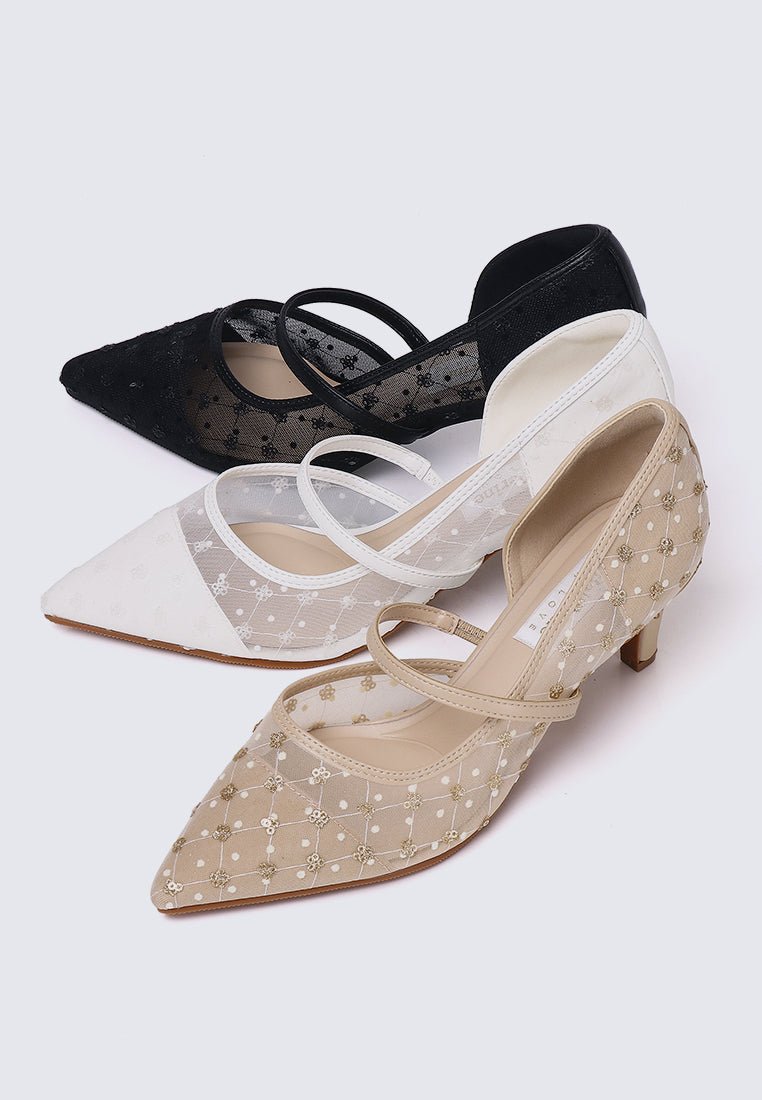 Rosmania Comfy Heels In WhiteHeels - myballerine