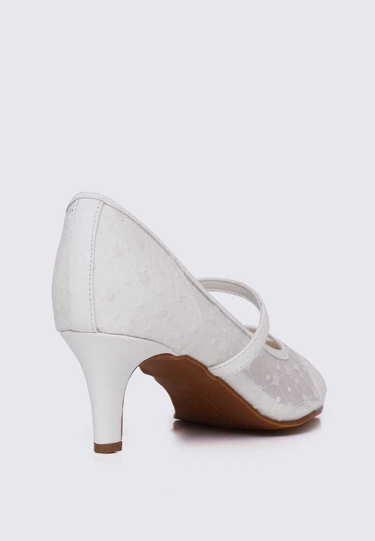 Rosmania Comfy Heels In WhiteHeels - myballerine