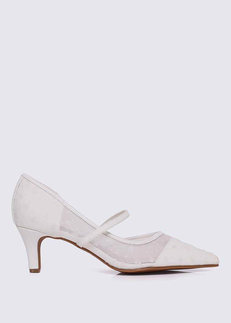 Rosmania Comfy Heels In WhiteHeels - myballerine