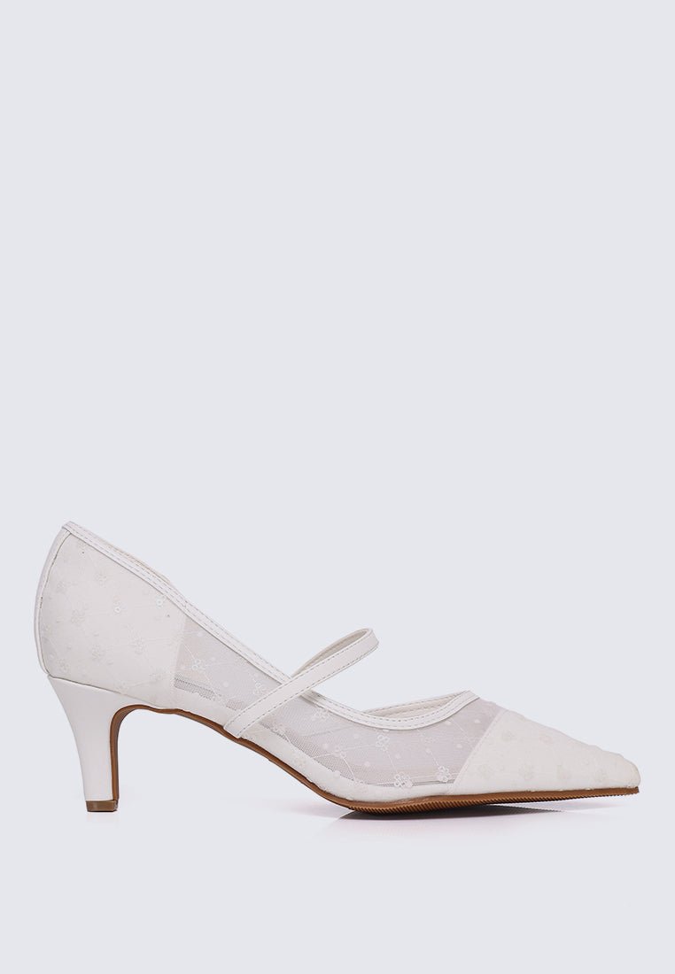 Rosmania Comfy Heels In WhiteHeels - myballerine