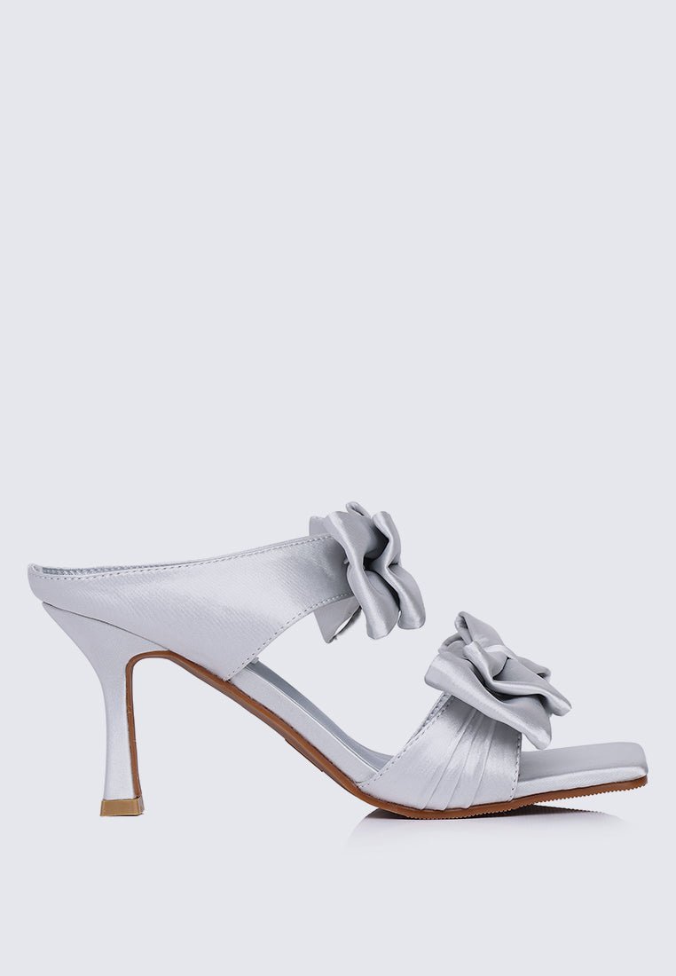 Sabrina Comfy Heels In SilverHeels - myballerine