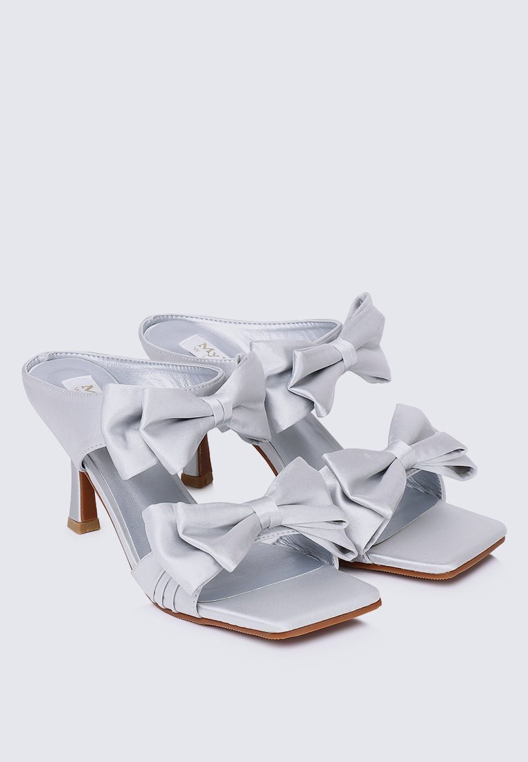 Sabrina Comfy Heels In SilverHeels - myballerine