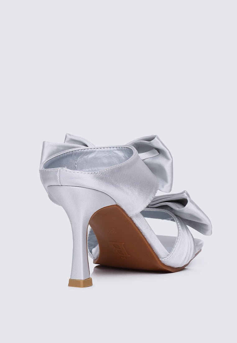 Sabrina Comfy Heels In SilverHeels - myballerine