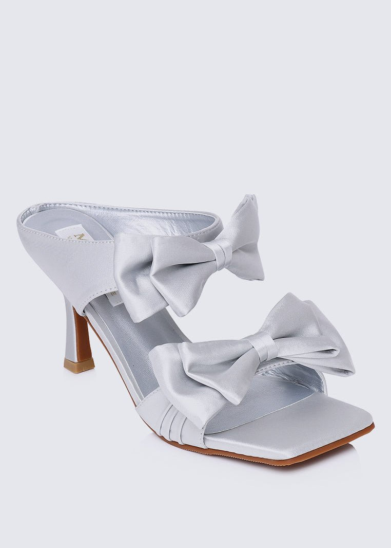 Sabrina Comfy Heels In SilverShoes - myballerine