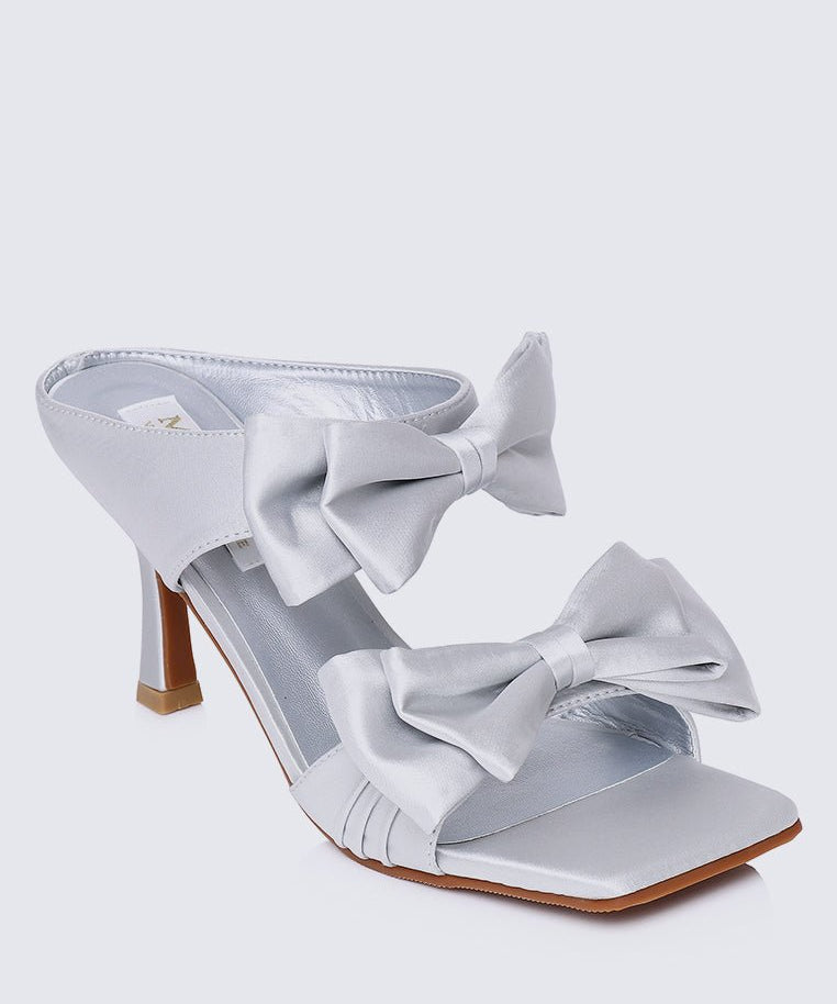 Sabrina Comfy Heels In SilverShoes - myballerine