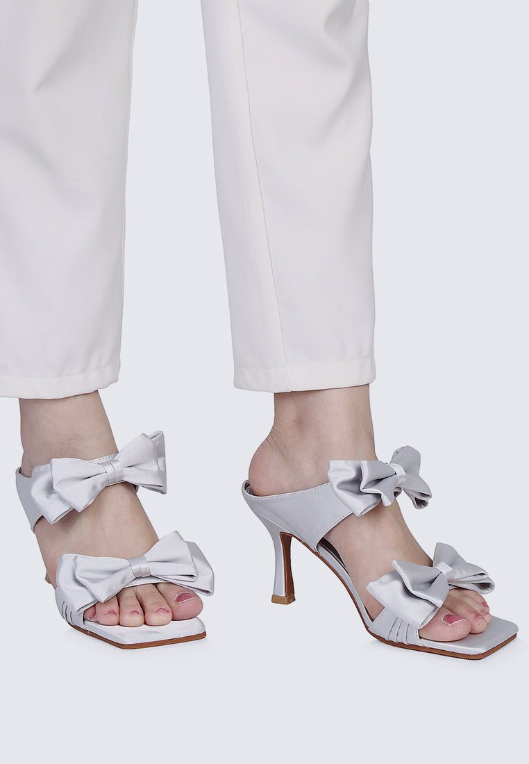 Sabrina Comfy Heels In SilverShoes - myballerine