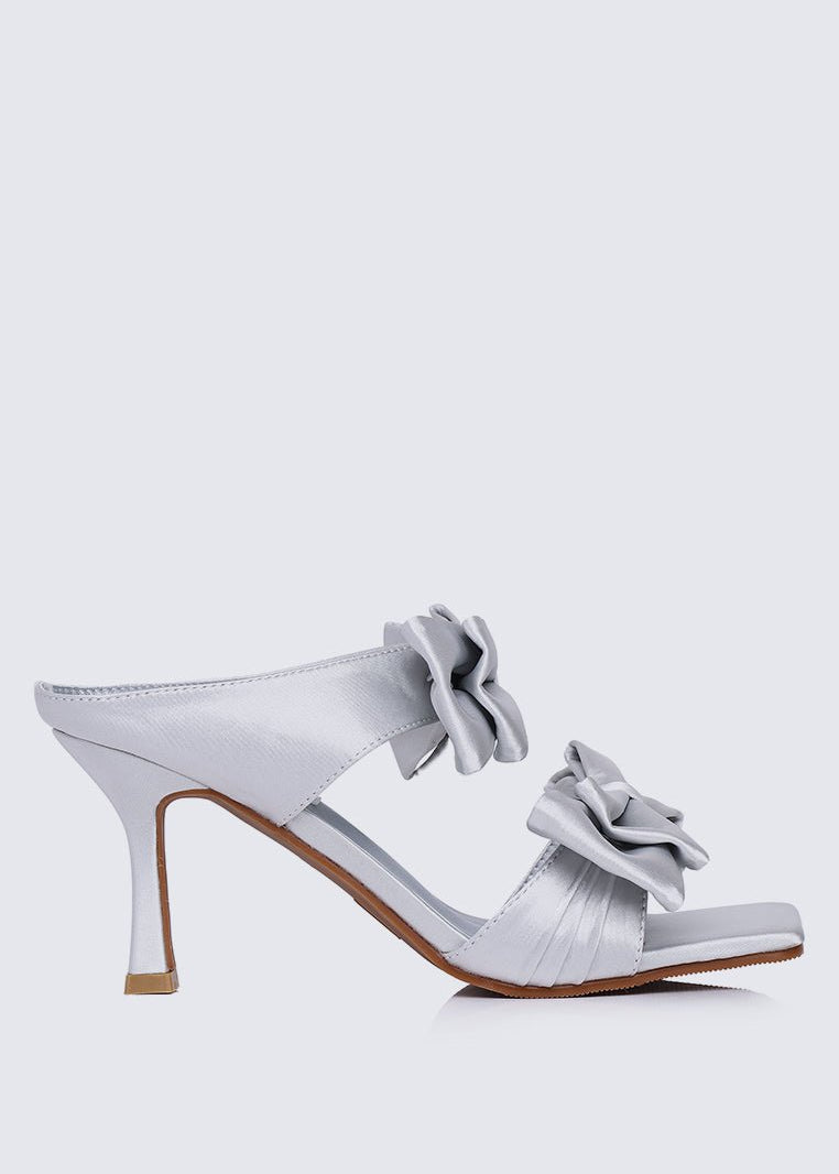 Sabrina Comfy Heels In SilverShoes - myballerine