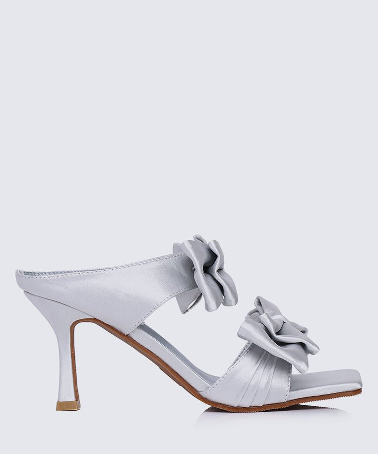 Sabrina Comfy Heels In SilverShoes - myballerine