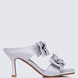 Sabrina Comfy Heels In SilverShoes - myballerine
