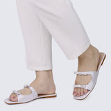 Samantha Comfy Sandals In SilverShoes - myballerine