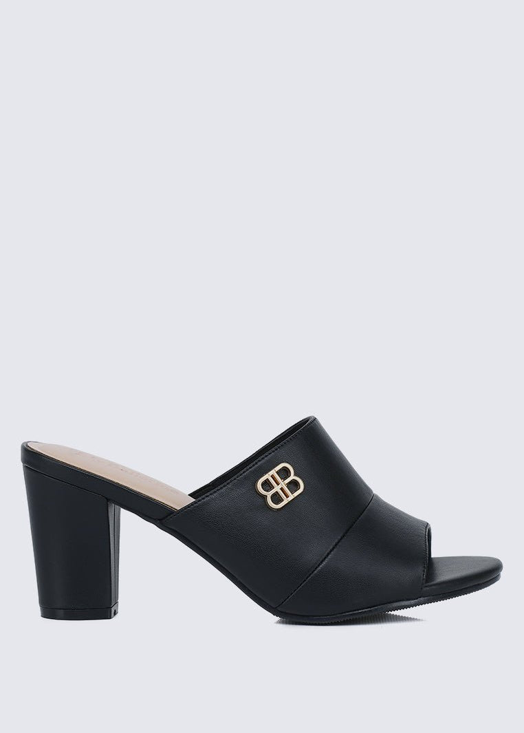 Sara Comfy Heels In BlackShoes - myballerine
