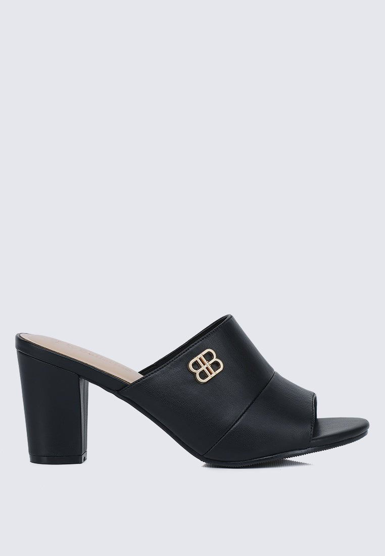 Sara Comfy Heels In BlackShoes - myballerine