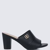 Sara Comfy Heels In BlackShoes - myballerine