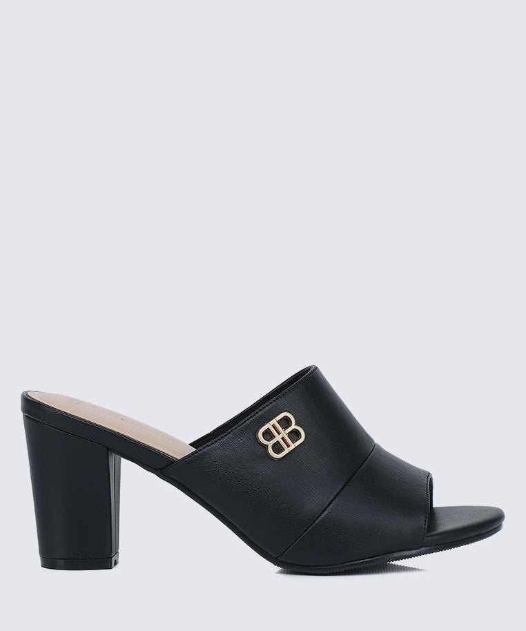 Sara Comfy Heels In BlackShoes - myballerine
