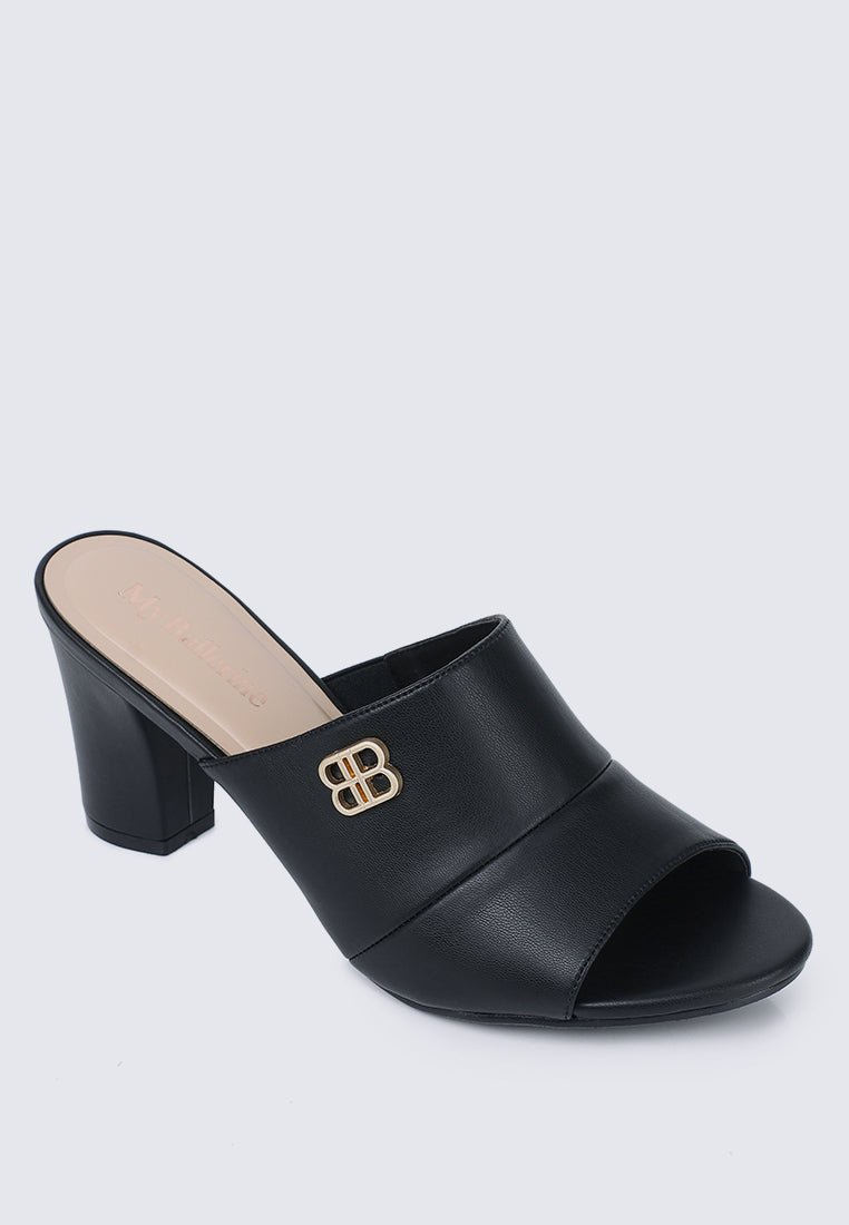 Sara Comfy Heels In BlackShoes - myballerine