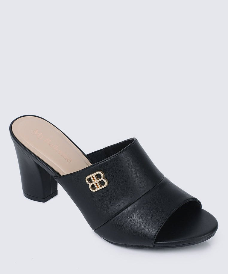 Sara Comfy Heels In BlackShoes - myballerine