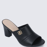 Sara Comfy Heels In BlackShoes - myballerine