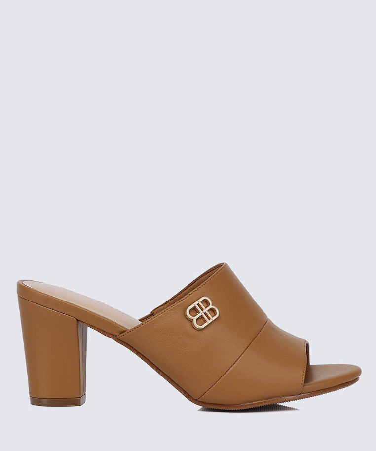Sara Comfy Heels In BrownShoes - myballerine
