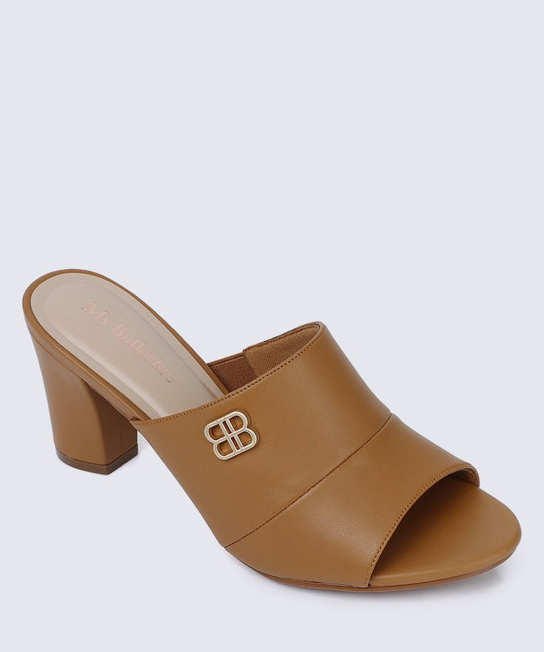 Sara Comfy Heels In BrownShoes - myballerine