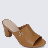 Sara Comfy Heels In BrownShoes - myballerine