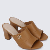 Sara Comfy Heels In BrownShoes - myballerine