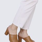 Sara Comfy Heels In BrownShoes - myballerine