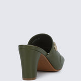 Sara Comfy Heels In OliveShoes - myballerine