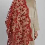 Senja Selendang Premium Scarves In MaroonSelendang - myballerine