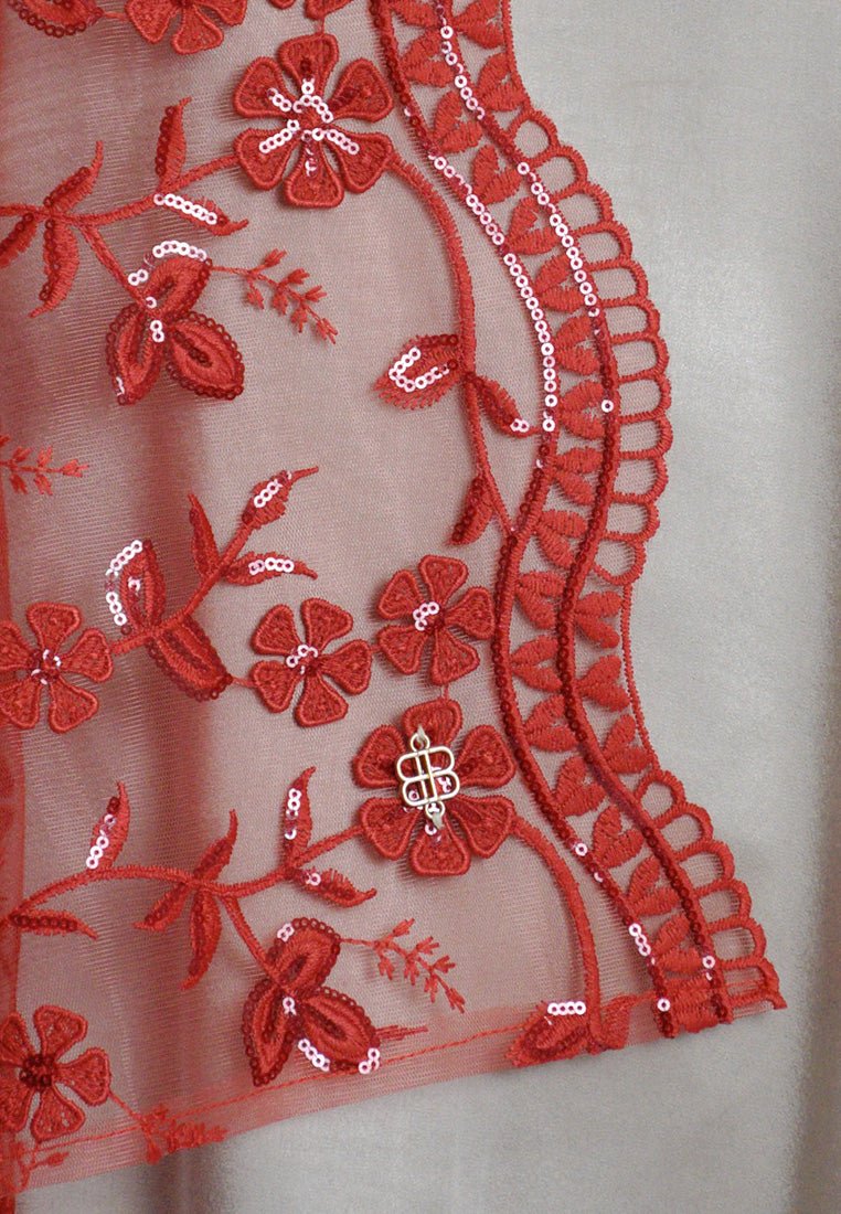 Senja Selendang Premium Scarves In MaroonSelendang - myballerine