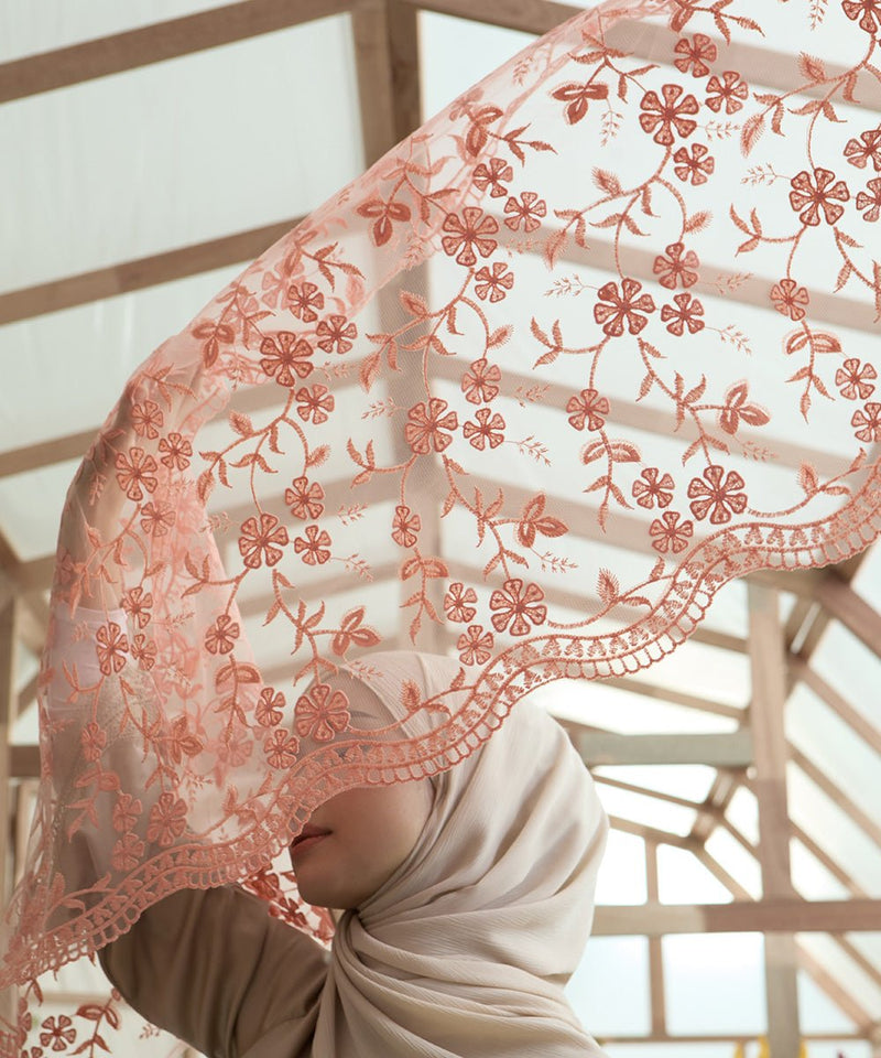 Senja Selendang Premium Scarves In OrangeSelendang - myballerine