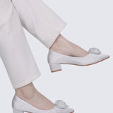 Sereia Comfy Heels In SilverHeels - myballerine