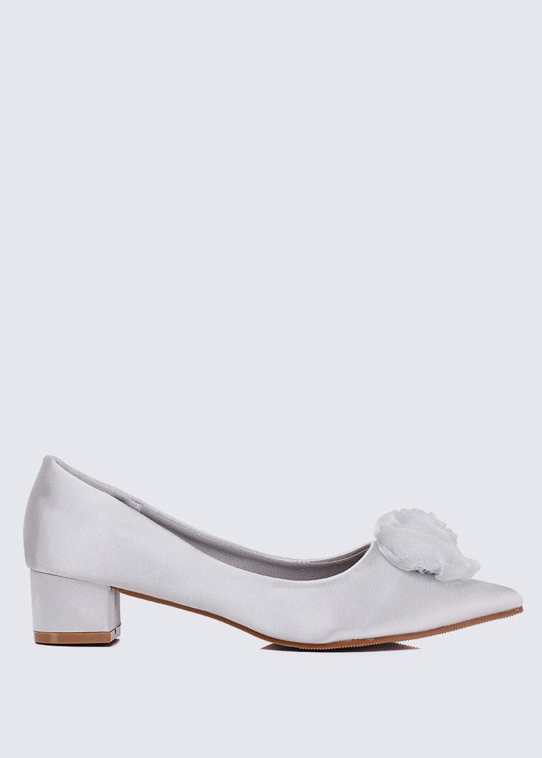Sereia Comfy Heels In SilverHeels - myballerine