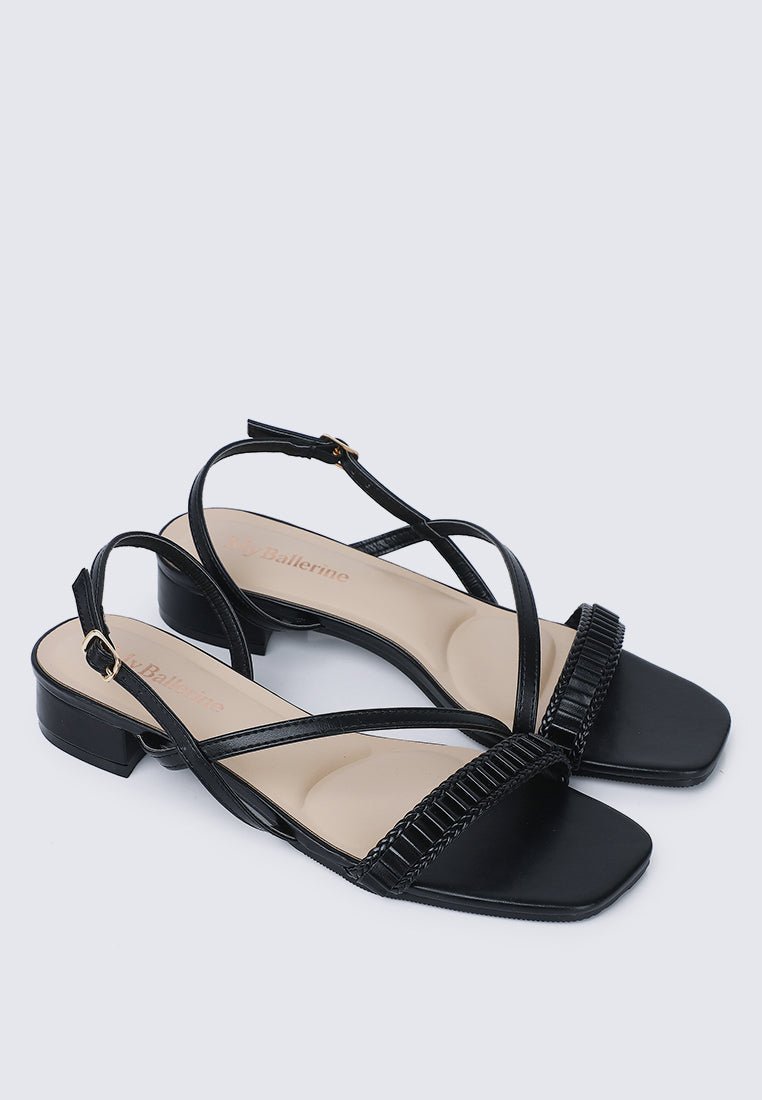 Shereen Comfy Sandals In BlackSandals - myballerine